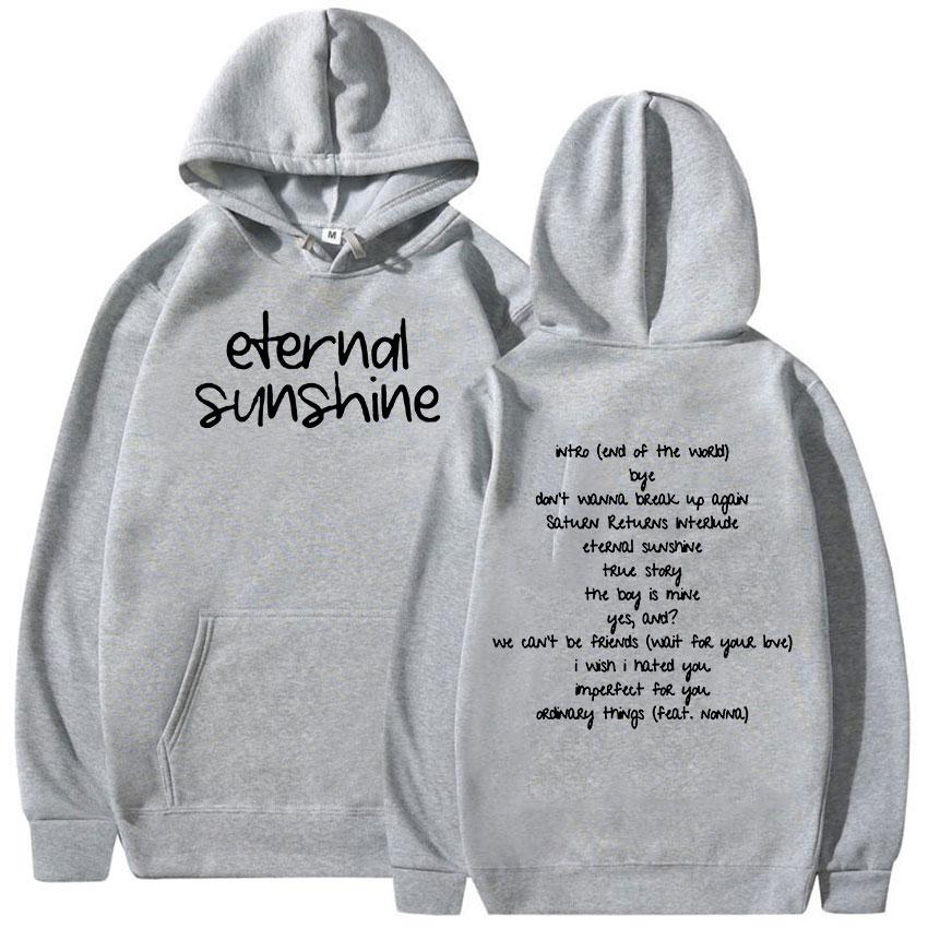 Ariana Grande Eternal Sunshine Men Hoodie Classic Harajuku Street Casual Fashion Simple Daily Fall Winter Long-sleeve Sweatshirt