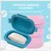 Travel Soap Box Travel Portable Sealed Lid Soap Box Drain Storage Soap Box No Punching