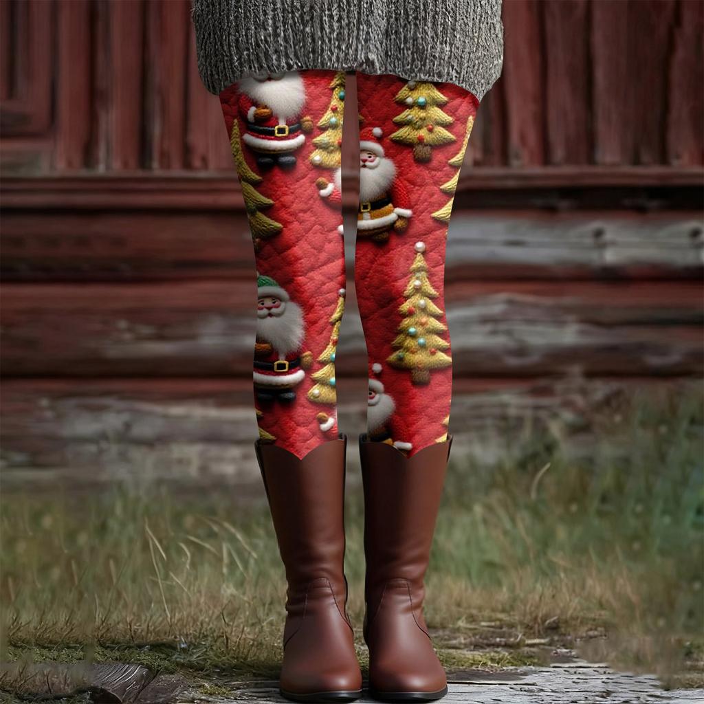 Damen Casual Mode Outdoor Halloween Bedruckte Slim Elastische Yogahose Cropped Hose