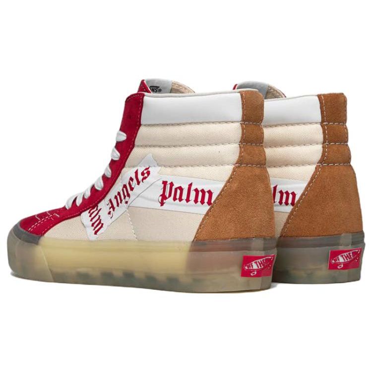 Palm Angels X Vans Sk8-Hi VLT LX Chili Pepper Unisex Sneakers Red Chipmunk VN0A3MV777W