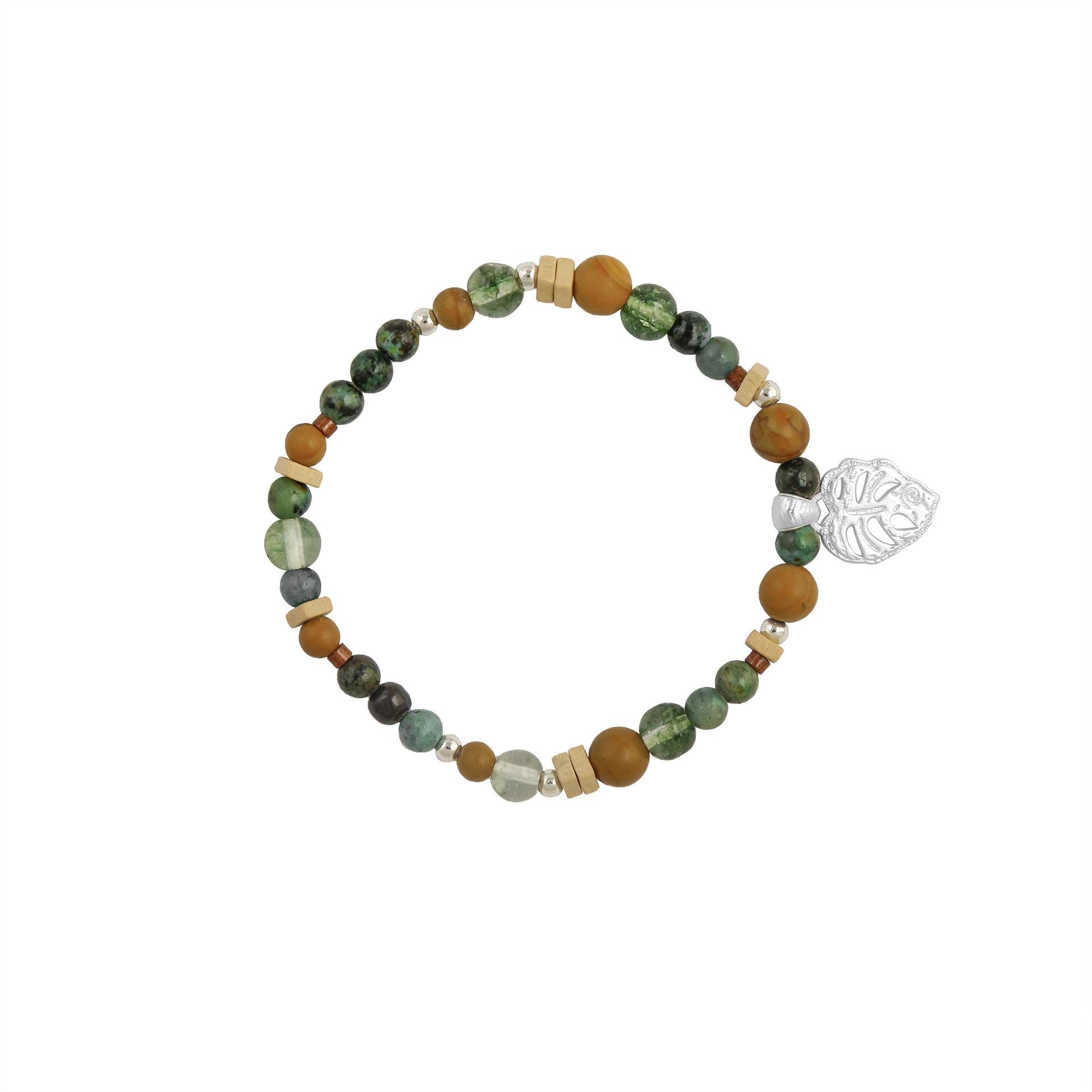 Monstera Deliciosa Bracelet: New Chinese Style Beaded Leaf Design
