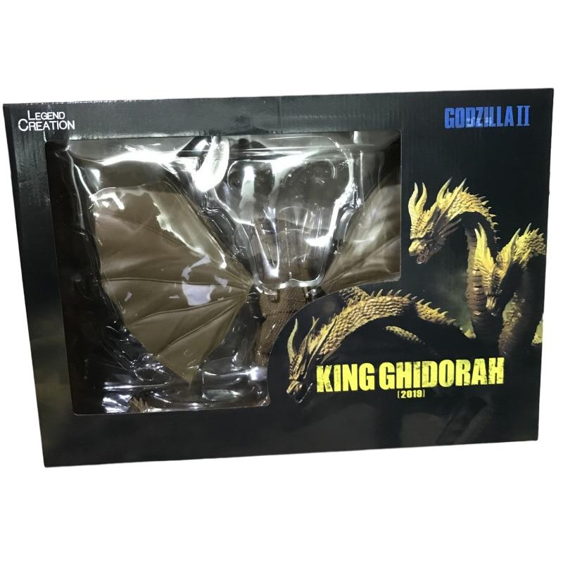 30cm Shf Shm Godzilla Anime Figure King Of King Kitola Three -Headed Dragon 2 Generation Animation Figma Pvc Toy Collection Gift