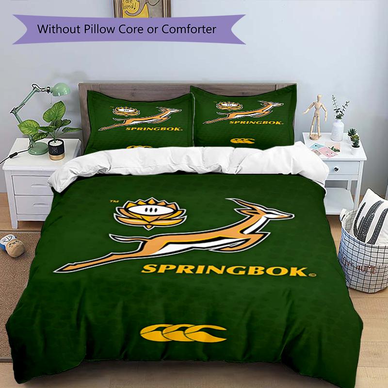 3pcs Springboks Bedding Set Duvet Cover Closure Includes 1 Duvet Cover & 2 Pillowcases, Soft and Comfortable for All Seasons.