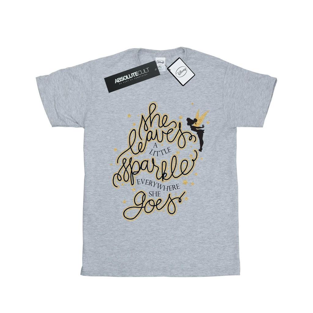 Disney Womens/Ladies Tinkerbell Stars Cotton Boyfriend T-Shirt