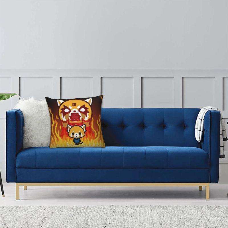 Custom Modern Japan Cartoon Aggretsuko Anime Sofa Cushion Cover Polyester Throw Pillow Case Bedroom Decoration