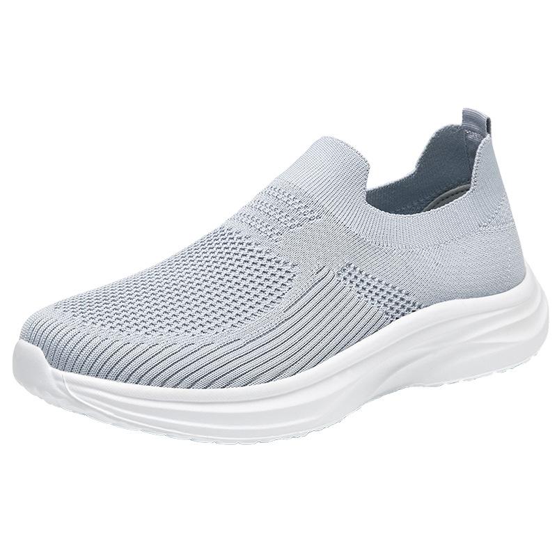 

Sneakers new breathable casual shoes couple sports running shoes flat shoes 45 сірий колір
