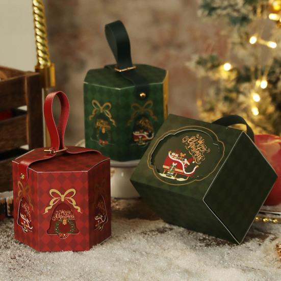 Christmas Gift Box with Handle Cartoon Fruits Candy Treats Goodies Chocolates