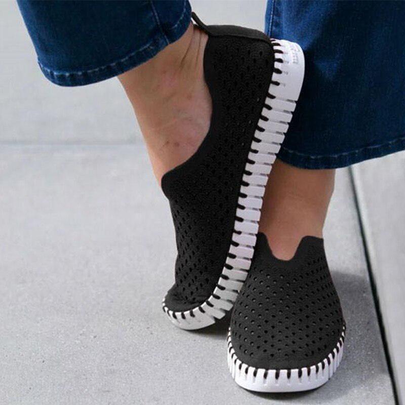 Buy Mesh Platte Schoenen Dames Slip Op Naaien Effen Flats Schoen Femlae  Fashion Casual Schoeisel Vrouw Ademende Zomer at affordable prices — free  shipping, real reviews with photos — Joom