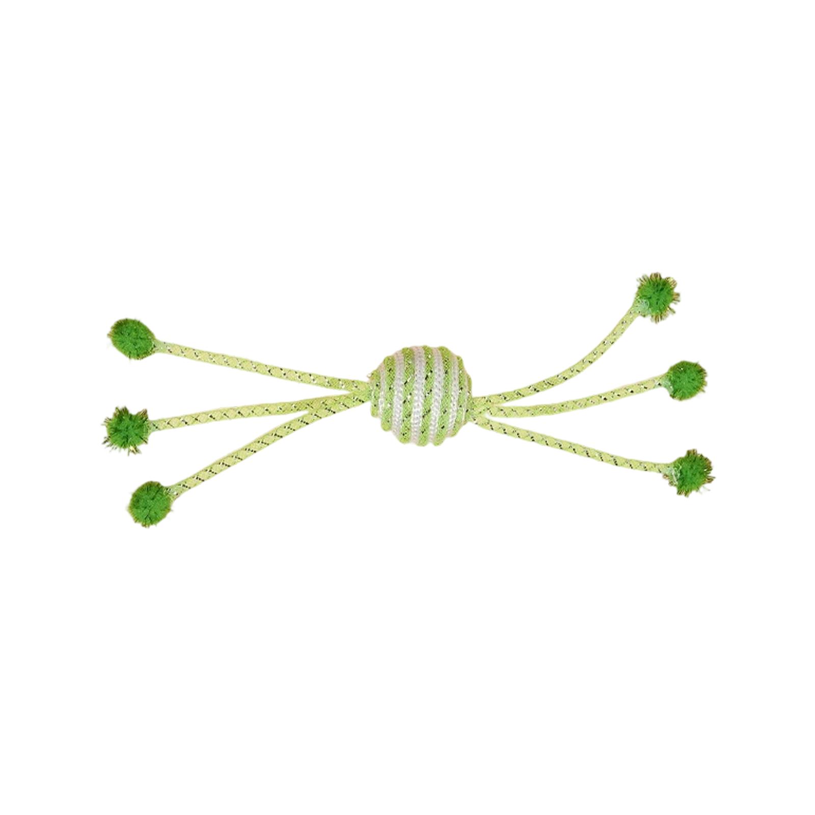 

Interactive 6- String Ball Cats Toy With Tassels For Self-Play & Boredom Relief One Size зелений