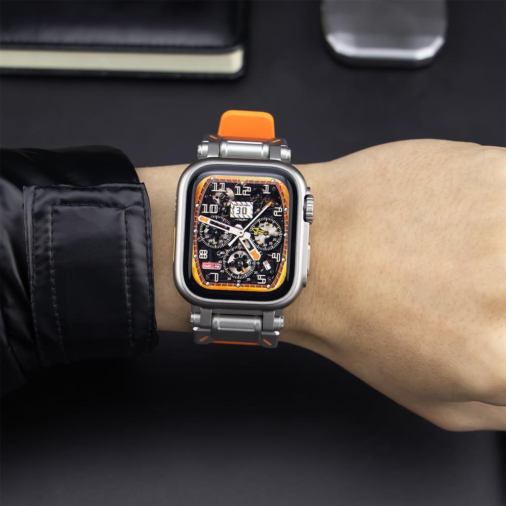 Gehäuse + weiches Armband für Apple Watch Ultra 2 Band 49 mm 45 mm 44 mm Metall-Edelstahl-Anschluss TPU-Armband Iwatch 9 8 7 6 SE 5 4