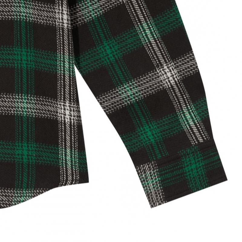 Kangol Flannel Check Shirt Dark Green 7067