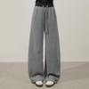 Women's High-Waist Drawstring Fleece-Lined Wide-Leg Casual Pants