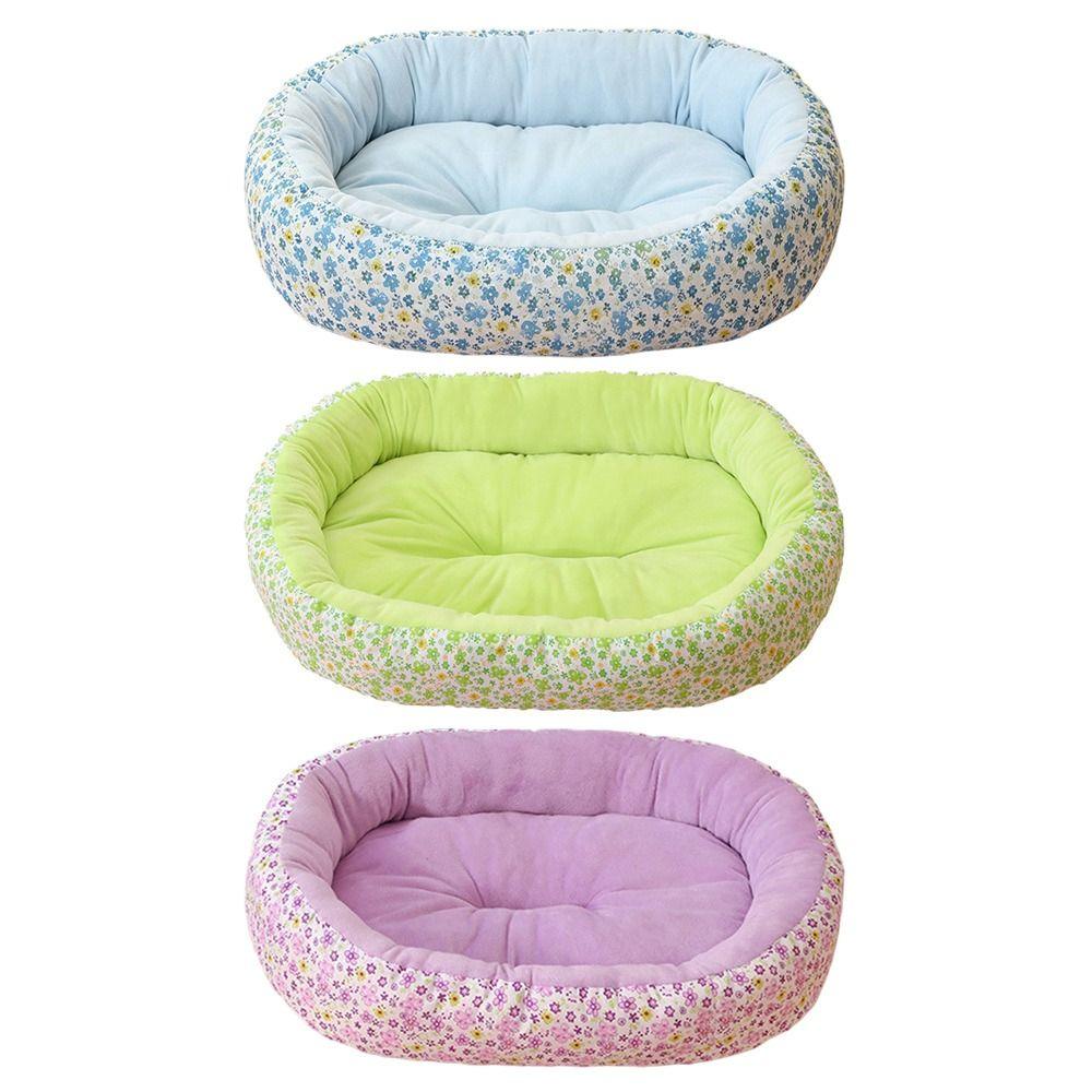 Puppy Sofa Pet Bed Breathable Cat Bed Flower-printed Indoor Cat House  for Dogs Sleeping