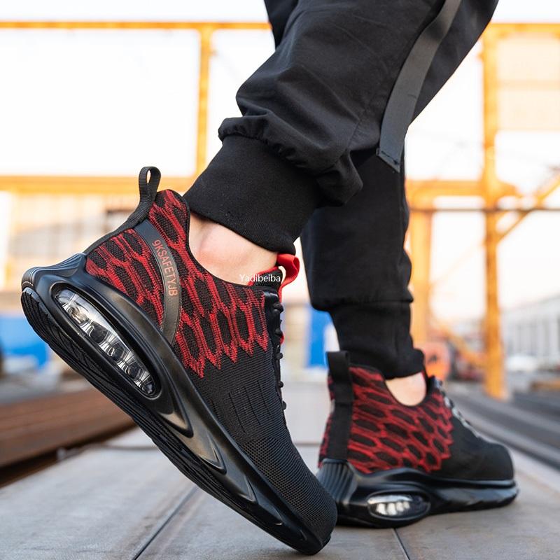 Stavební práce Boty Boty Vzduchový polštář Bezpečnostní obuv Muži Ženy Pracovní Tenisky Prodyšné Bezpečnostní boty s ocelovou špičkou Lehké