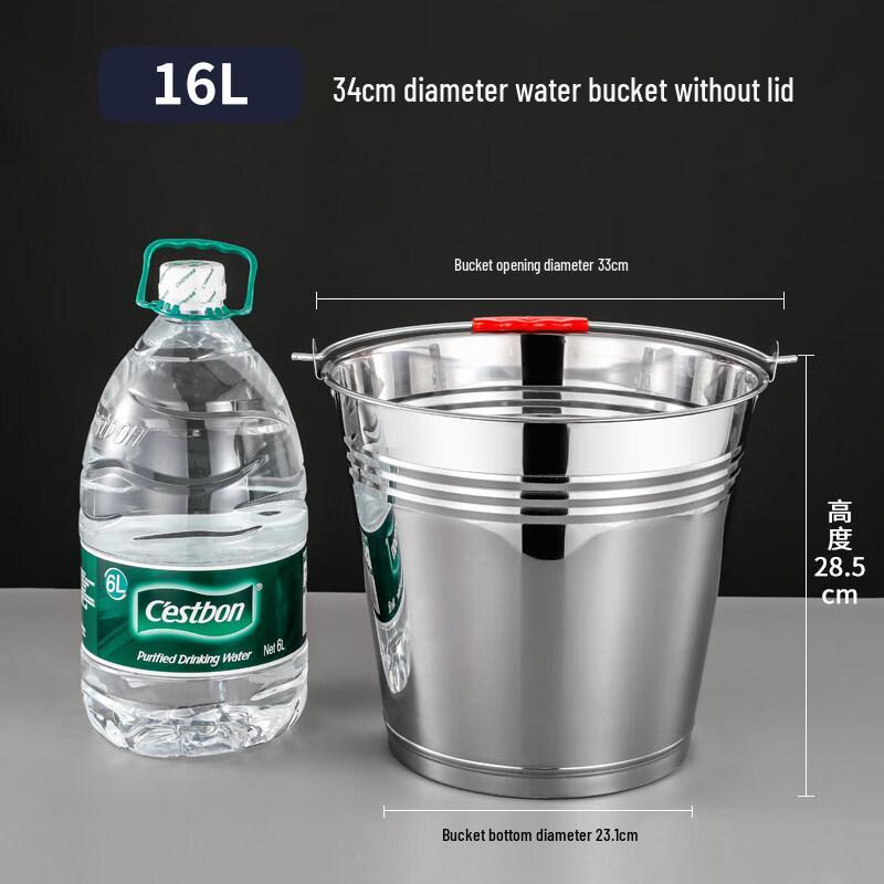 ZISIZ Portable Stainless Steel Ice Bucket