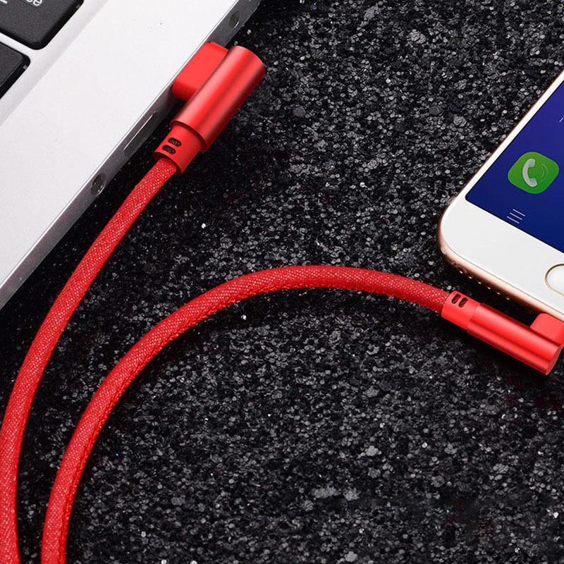 2,4V Geeignet für Dual-Ellbogen-Datenkabel Apple Android Typ-c Telefon USB Schnellladung Gewebtes Denim-Ladekabel Übertragung 1M