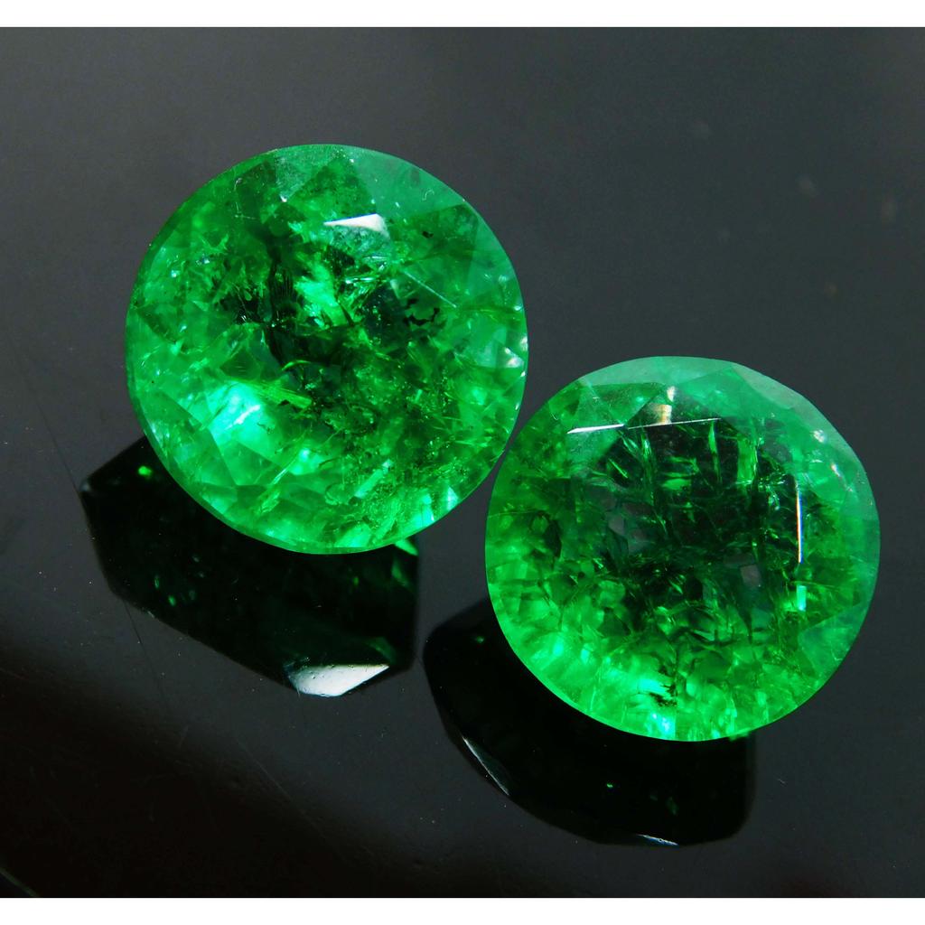 Natural Green Emerald Loose Gemstone Round Cut 8 Ct Jewelry Making for Jewelry Making and Crafts