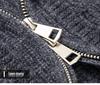 Men's Jacquard Wool Cardigan - 2025 Autumn/Winter Fashion, Zip-Up Stand Collar, Casual Sweater for Middle-Aged and Young Adults.