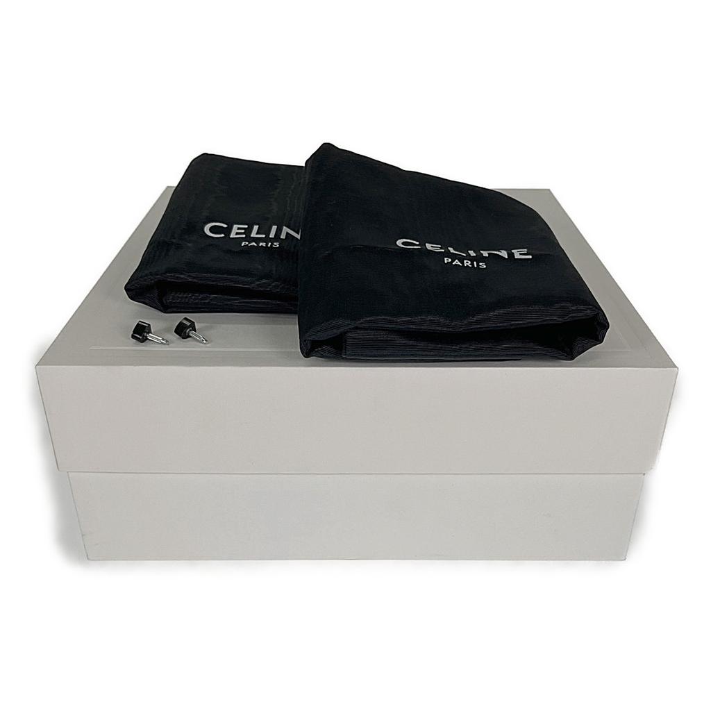 CELINE 38 Stiefel schwarzes Leder Damen