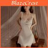 Women Satin Sleepwear Set With Lace Splicing And Bow Detail For Home And Hotel Use