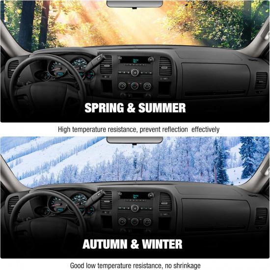 Dashboard Dash Cover Mat Carpet Compatible With 2010-2013 Mazda 3 Sedan/Hatchback/MazdaSpeed 3(Grey)