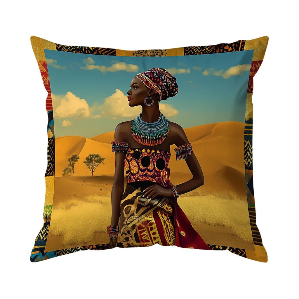 Traditional African Ethnic Style Cushions Pillowcase Cushion Cover Throw Pillow Sofa Decoration Pillowcover Home Car Decor