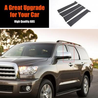 Black Window Center Pillar Sticker Trim Decal For Toyota Sequoia 2024