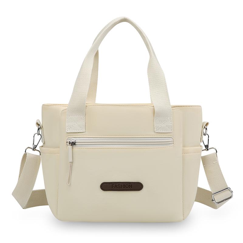 Nuova borsa tote in nylon leggera di grande capacità, borsa a spalla/crossbody casual minimalista in stile coreano