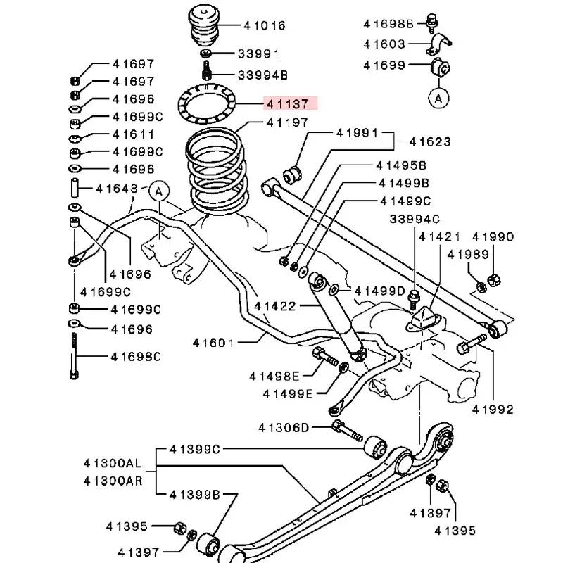 Baificar Brand New Rear Shock Absorber Upper Rubber Cushion Pad Gasket ulator MR491949 For Mitsubishi Pajero Sport