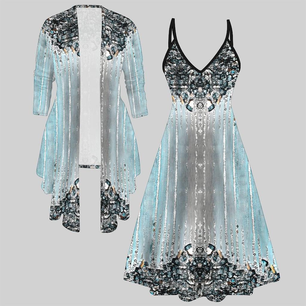 3D Printed Set Dress Coat , Eccentric Classical Totem Fashion Print,suitable for Various Scene Fashion Styles