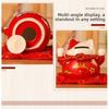 New 4.5 Inch Lucky Cat Home Decorations Handmade Ceramic Small Piggy Bank Portable Fortune Cat Statue Home Store