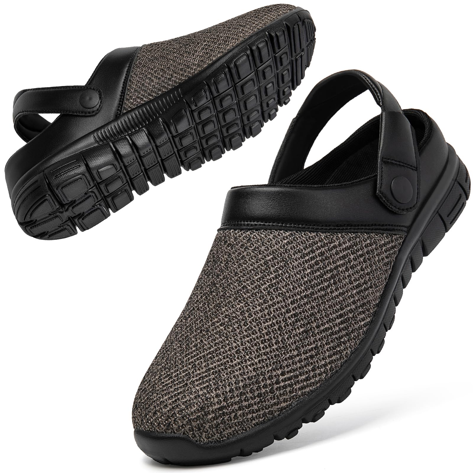 

Сетчатые сабо-сандалии для мужчин и женщин с летними каблуками для улицы и дома [SOARHOPE], тапочки, для дома, офиса, рабочего места, обувь, дышащие, легкие, серый