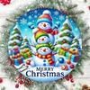Vintage Snowman Family Metal Sign 8x8 Inch Christmas Wall Decor Home Bar Cafe Indoor Outdoor