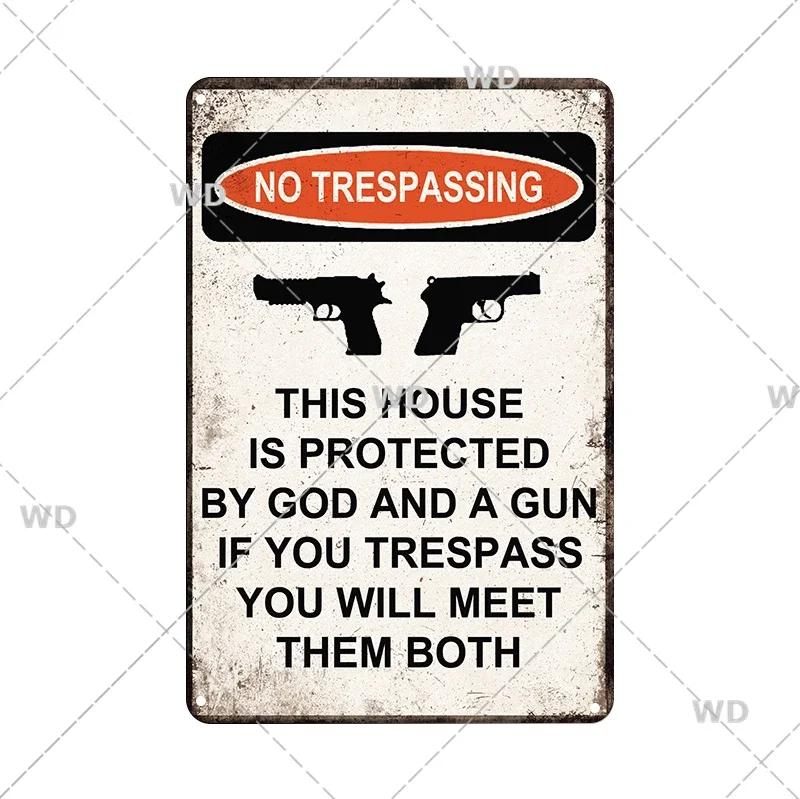 Retro Danger Warning Metal Sign - Vintage Caution Plaque - Metal Plate for Garage Park Home Wall Decor