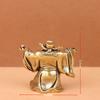 Brass Wealth-Attracting God of Wealth Statue: Joyful Buddha Handicraft Ornament