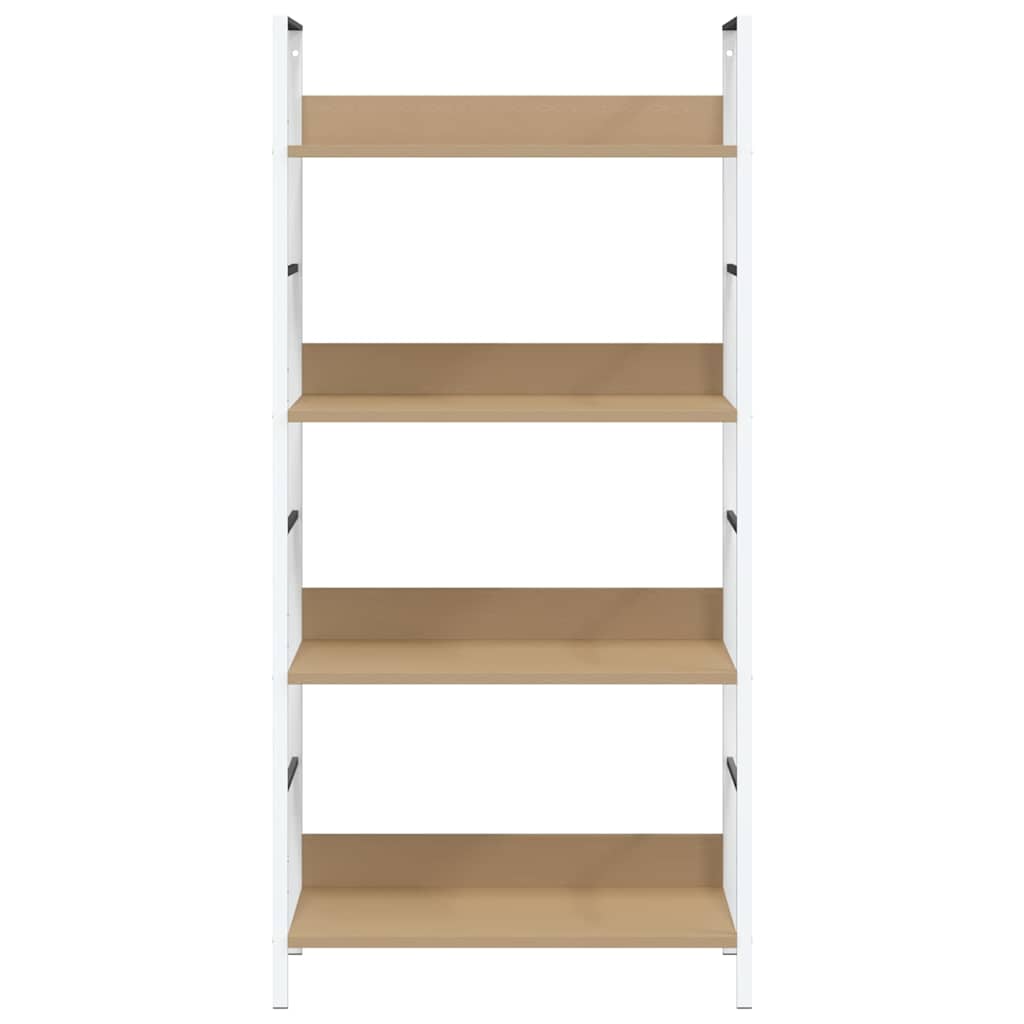vidaXL Bücherregal 4 Regalböden Eiche 60×27,6×124,5 cm Holzwerkstoff