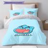 Biancheria da letto con motivo Gumball Decorazione per la casa Regalo di compleanno ( 1 copripiumino + 2 federe, senza imbottitura),merchandising per fan.