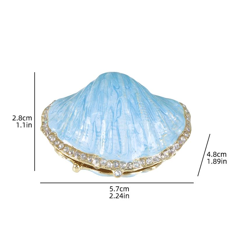 Pudełko na biżuterię z motywami morskimi Kreatywny organizer na biżuterię Przenośne pudełko do przechowywania kolczyków, naszyjników i pierścionków na podróż dla kobiet