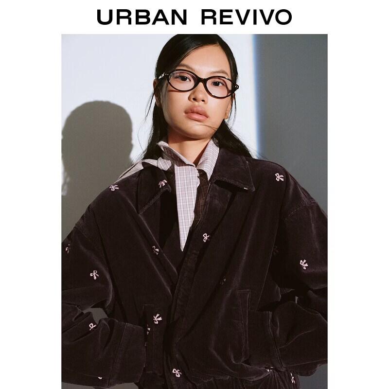 UR Women's Retro Corduroy Bow Jacket