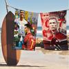 C-Cristiano R-Ronaldo CR7 Toalla de Baño Microfibra Suave Absorbente de Agua Transpirable Para Niña Niños Decorativa Dibujos Animados Toalla de Playa