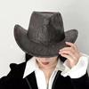 Sun Protection Western Cowboy Hat Ethnic Style Knight Hat Simple Summer Sun Hat  Jazz