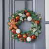 30cm Christmas Wreath with Pine Cones & Ornaments for Window Decoration