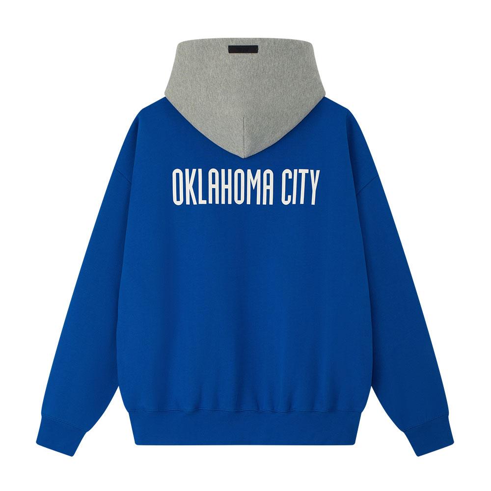 Fear of God Essentials Thunder Sport Hoodie Blue/Concrete Heather Men Tops 192NB256415F