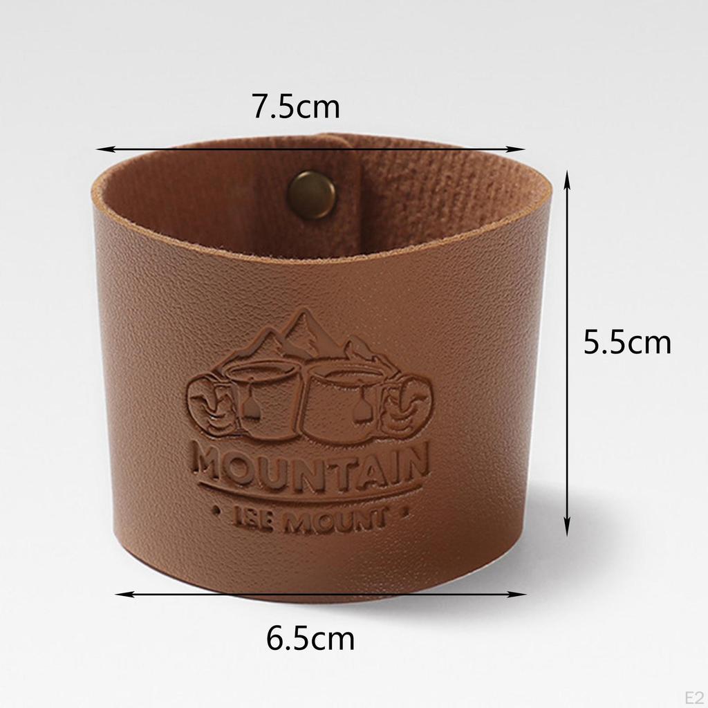 PU Leather Cup Sleeve Stylish Cold Drink Holder Portable