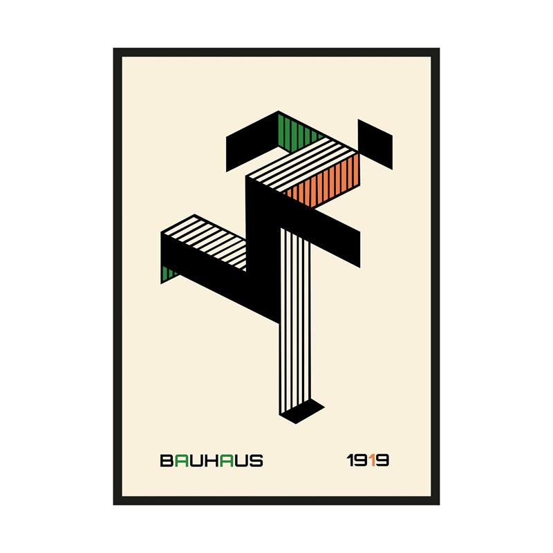 Bauhaus Exhibition Poster Minimalist Interior Canvas Painting Vintage Modern Print Wall Art Picture for Room Home Decoration