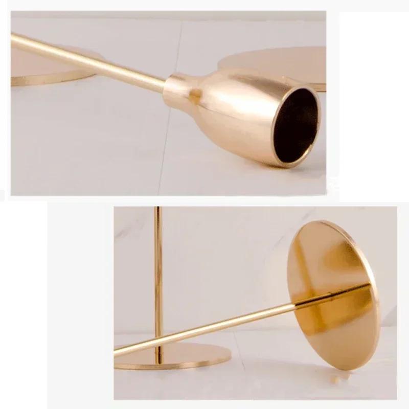 Metal Candle Holders Luxury Candlestick Fashion Wedding Candle Stand Exquisite Candelabra Table Home Decorations