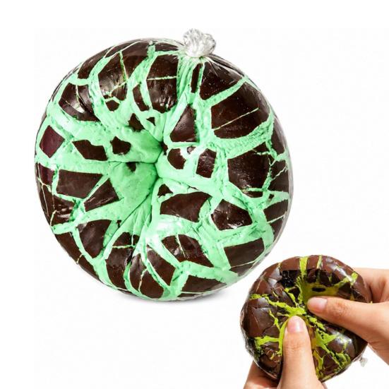 Wax Cracking Ball Squeeze Toy, Crispy Chocolate Ball Stress Relief Toy, Slow Rising Fidget Ball with Crackable Texture, Party Favors