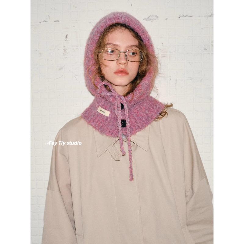 Balaclava New Autumn and Winter Warm Hat Scarf Integrated Woolen Hat