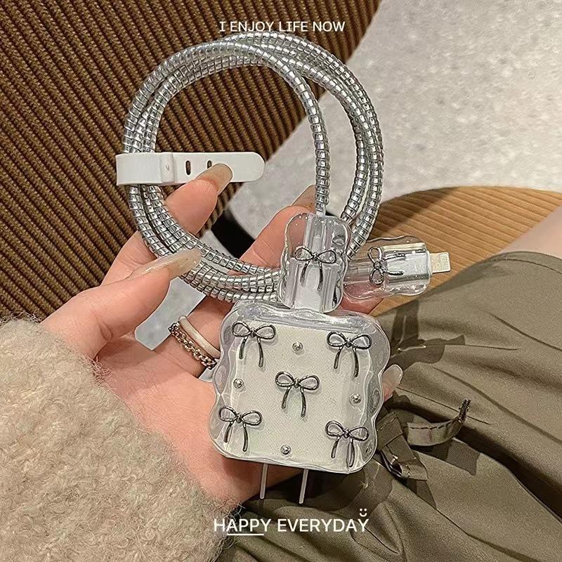 

Защитный чехол для зарядного устройства Бабочка , протектор кабеля для iPhone 18 Вт/20 Вт, кабель для быстрой зарядки, передача данных, защита от обрыва, защитный шнур для зарядного устройства