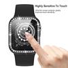 Glass+Watch Cover for Apple Watch 49mm 45mm 44mm 41mm 38mm 40mm Bling Case Diamond Bumper Protector for iwatchSE 8 9 7 6 5 4 3 2